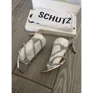 SCHUTZ Lauryn Special Occasion Blinged Out Slide Sandal Size 8 NWB